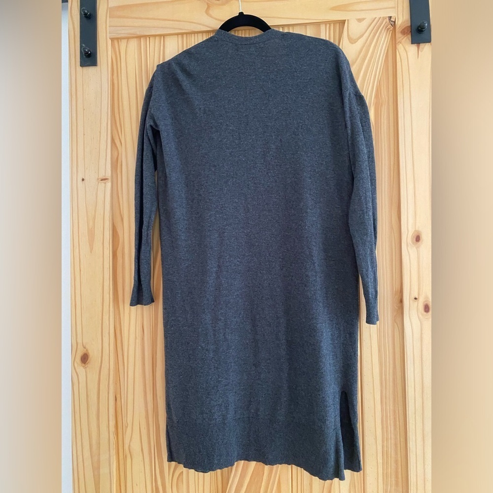 Long Dark Grey Cardigan - Picture 3 of 4